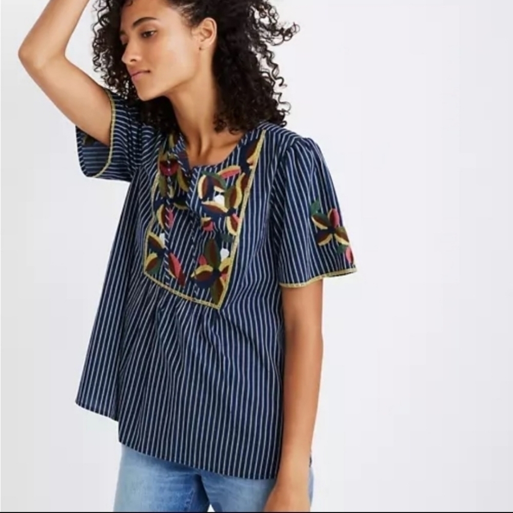 Madewell Embroidered Fable Top Sz XXS Floral